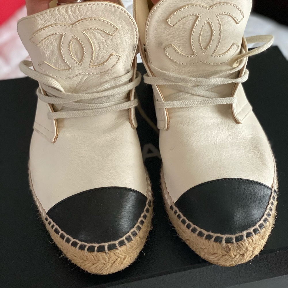 Chanel high top espadrilles
